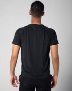 Quick drying moisture wicking Athletic crew neck t shirt in black - Image 2